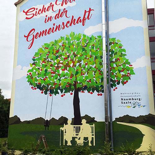 WBG Naumburg, Heimatkiosk, Textildruck Heimatkiosk